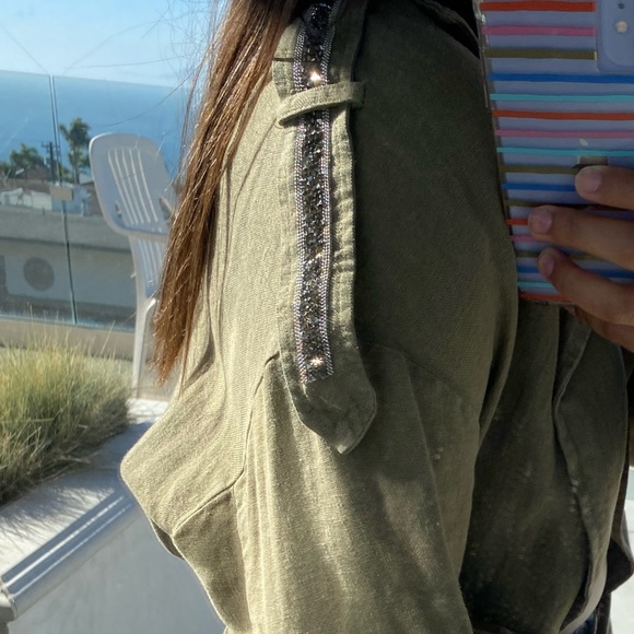 green zara utility coat - Picture 3 of 9